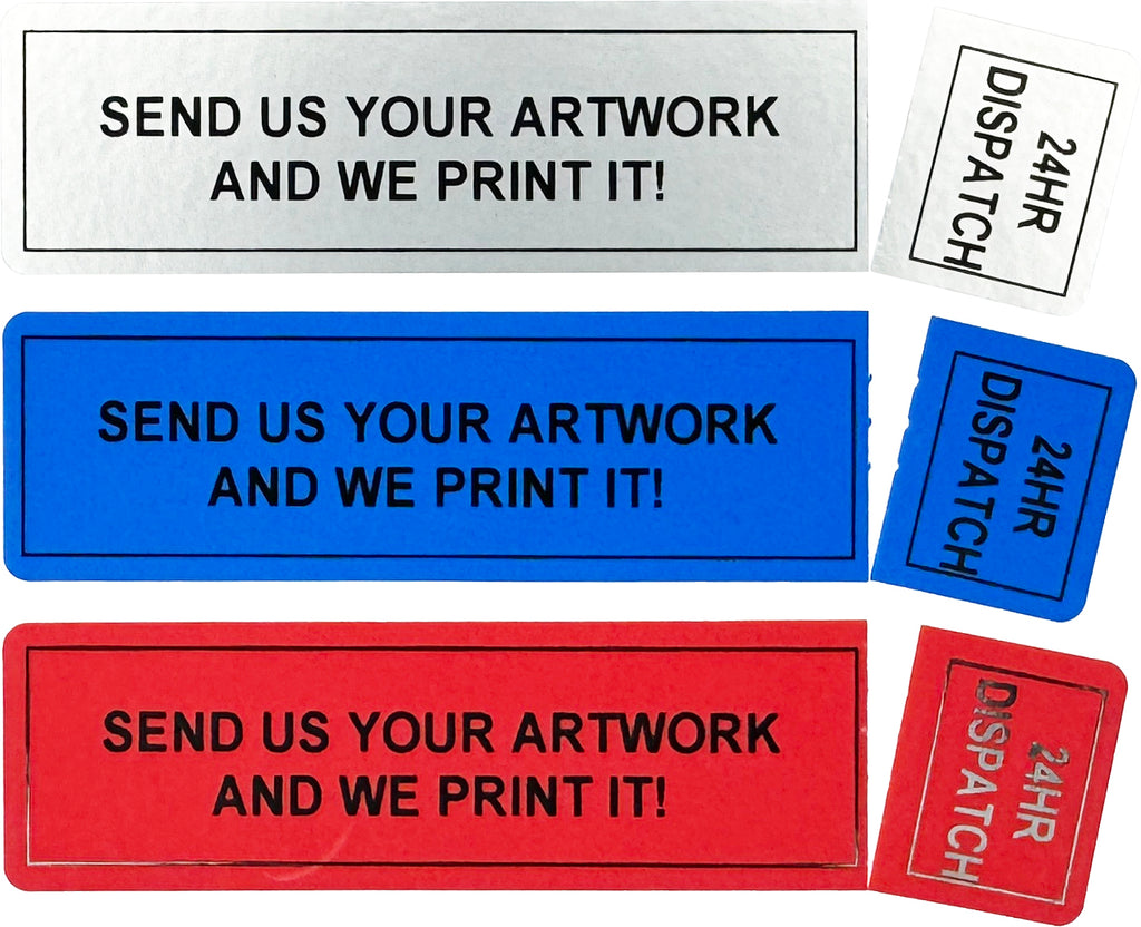 Custom Design Non Transfer Security Labels (80.0mm x 25.0mm with Tear Off Receipt)