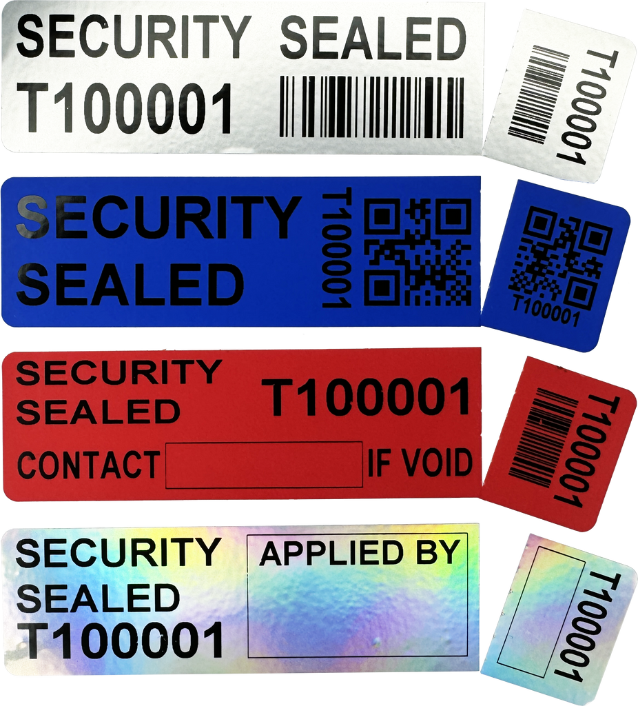 Security Label Reverse Total Transfer Security Labels (80.0mm x 25.0mm with Tear Off Receipt ...