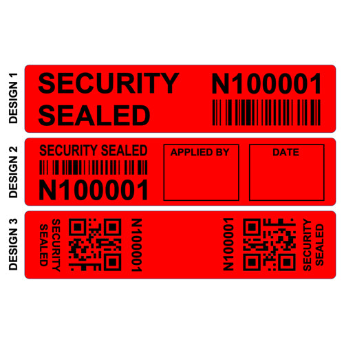 Non Transfer Security Labels (100.0mm x 25.0mm)