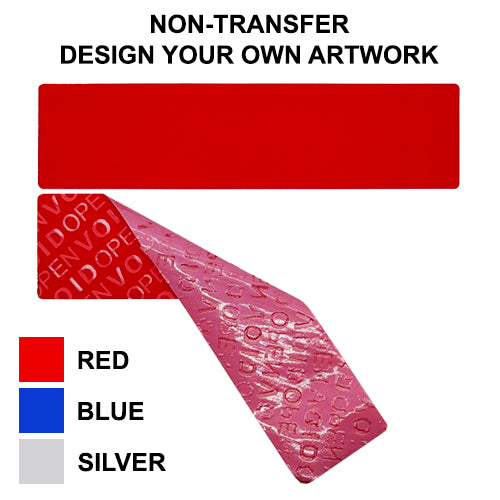 Custom Design Non Transfer Security Labels (100.0mm x 25.0mm)