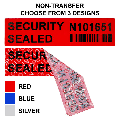 Non Transfer Security Labels (100.0mm x 25.0mm)
