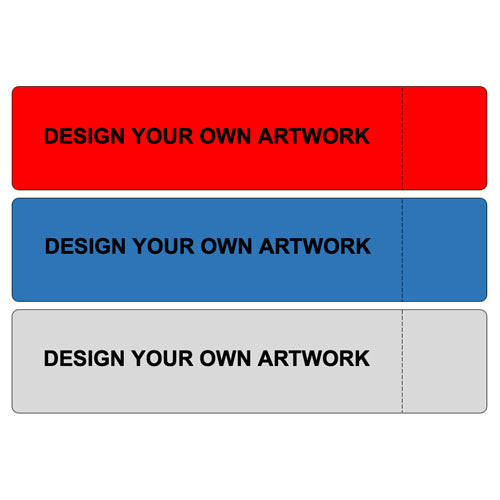 Custom Design Non Transfer Security Labels (80.0mm x 25.0mm with Tear Off Receipt)