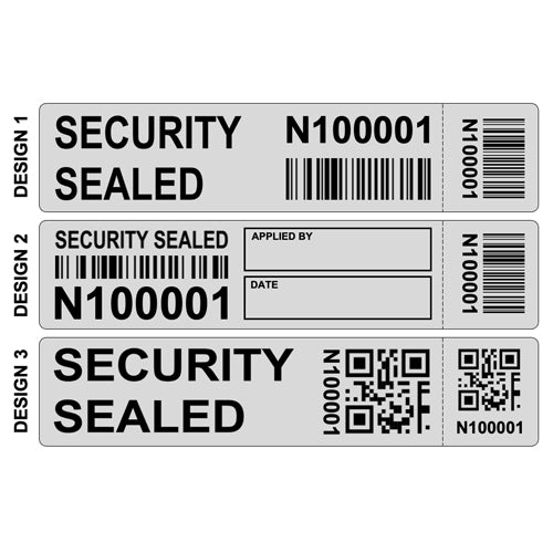 Security Label Reverse Total Transfer Security Labels (80.0mm x 25.0mm with Tear Off Receipt ...