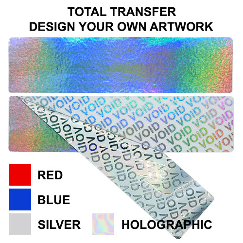 Custom Design Total Transfer Security Labels (100.0mm x 25.0mm)