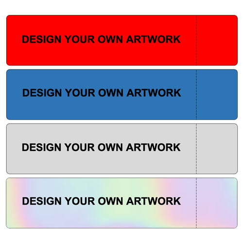 Custom Design Total Transfer Security Labels (80.0mm x 25.0mm with Tear Off Receipt)